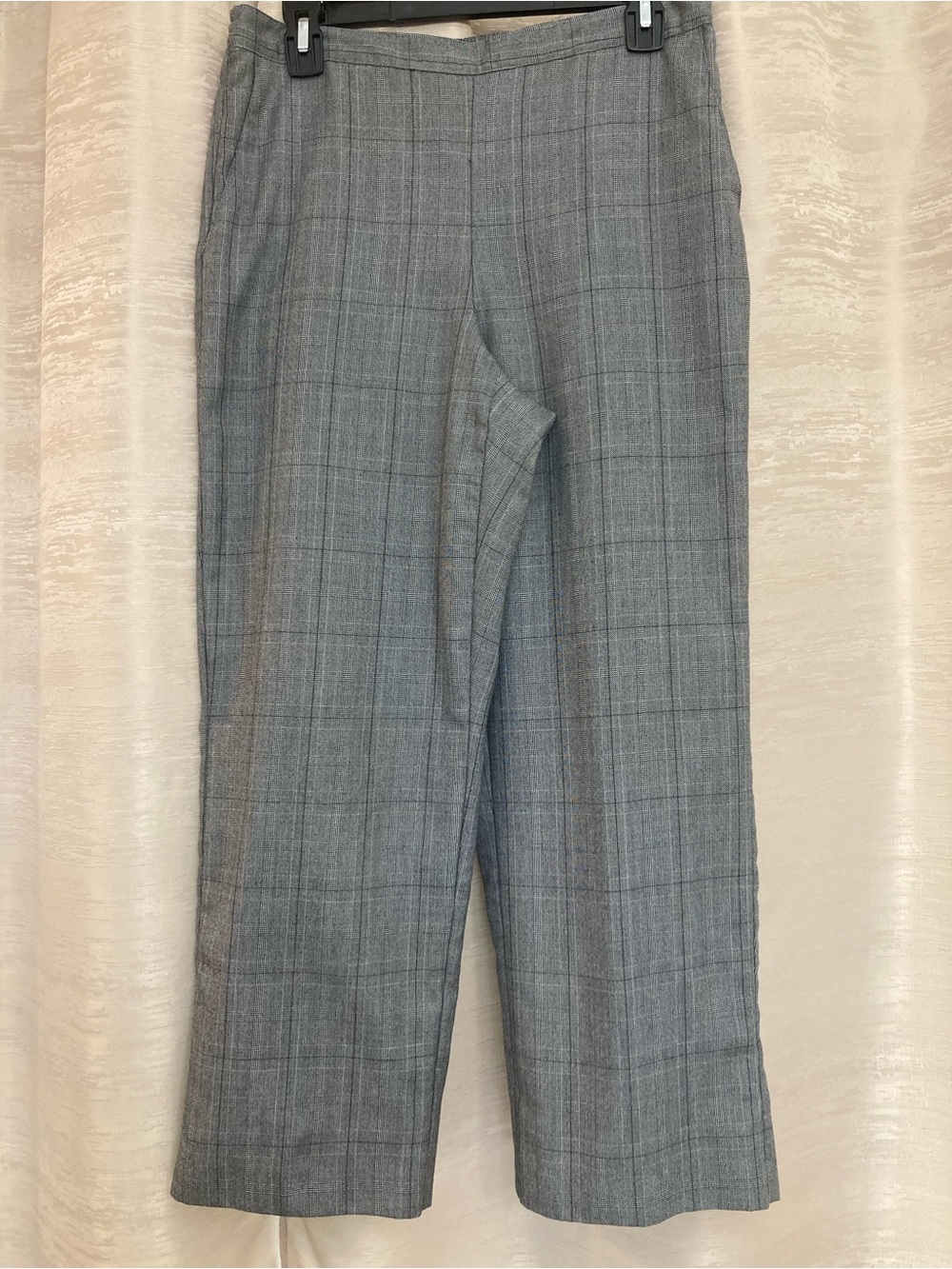 Alfred Dunner Gray Plaid Dress Pants 10P